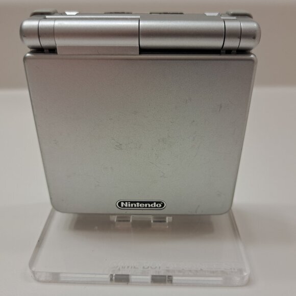 Authentic Nintendo GAMEBOY ADVANCE SP Silver w/box charger AGS-001 from Japan - Picture 4 of 7